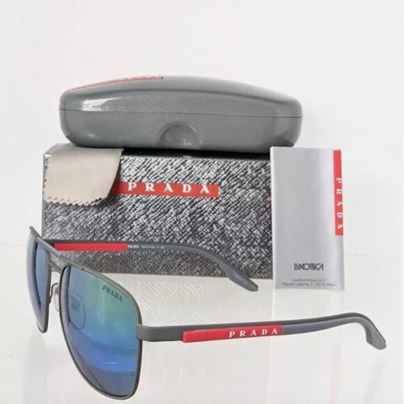 NEW Prada Sport 60mm Sunglasses Blue Tint